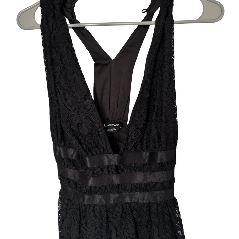 Bebe Elegant Black Lace Dress